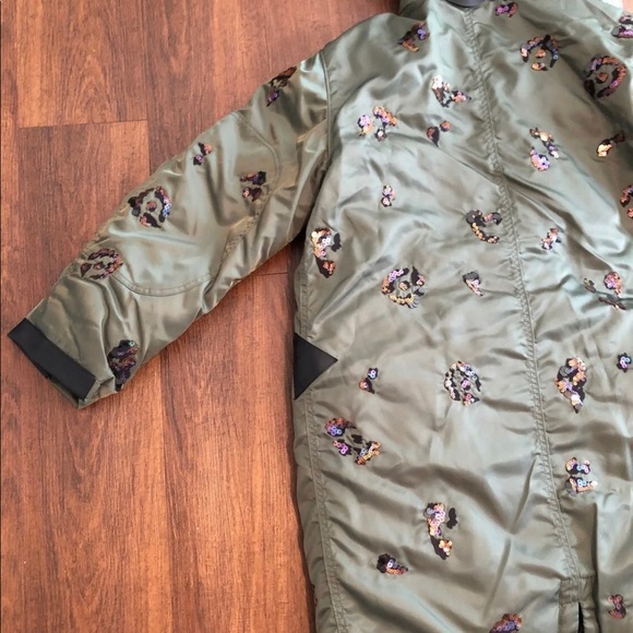 COPY - Coach green sequin Eskimo jacket - Picture 6 of 9